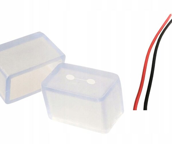 Komplet Zaślepek do Neon LED Flex 12V 6×12 + Kabel