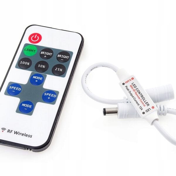 Kontroler RF 11 Key sterownik do taśm i Neon LED 12–24V