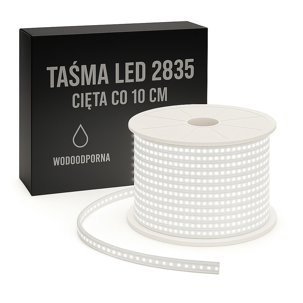 Taśma LED 2835 230V 12W Neutralna cięta co 10 cm