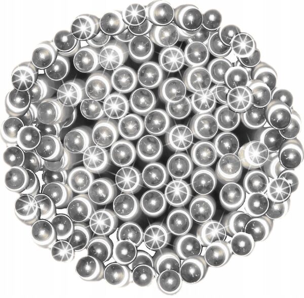 Lampki Choinkowe 100 LED Białe Zimne + Flash, 8 m, IP44