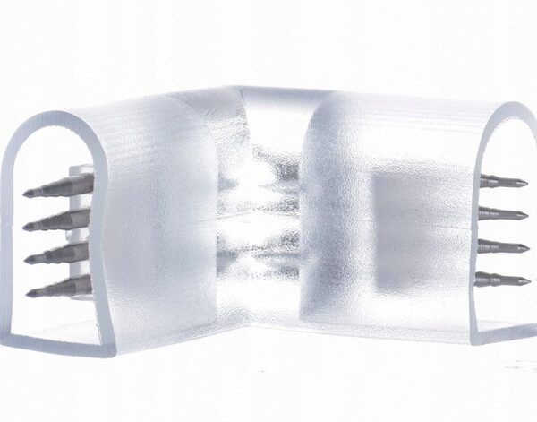 Łącznik kątowy Neon LED RGB 4-żyły 90° Złączka do taśmy