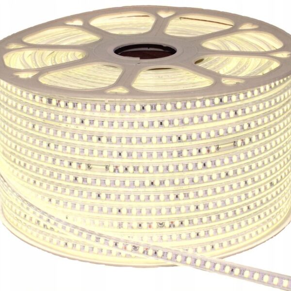 Taśma LED wąż świetlny 230V 5050 biały ciepły 3000K cięta co 1m