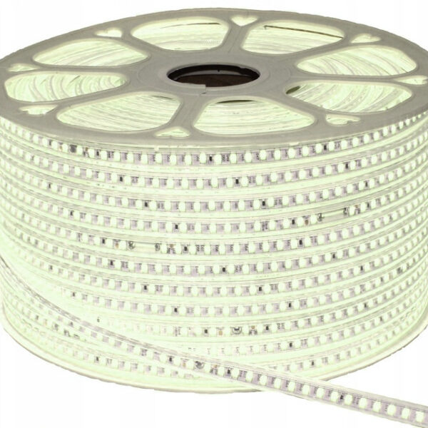 TAŚMA LED 230V 2835 BIAŁA ZIMNA CIĘTA CO 20 CM 9,5W