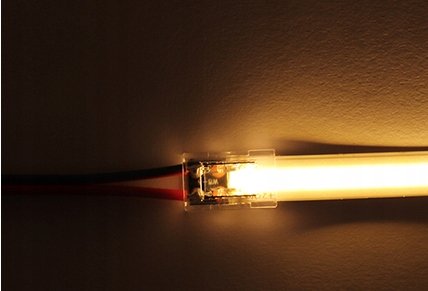 Złączka taśmy LED COB 8mm 12V z przewodem 12cm - obrazek 5