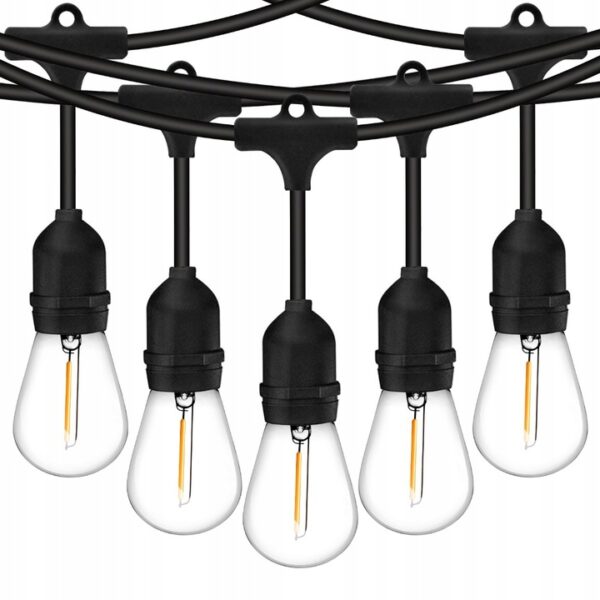 Girlanda ogrodowa łańcuch świetlny 5m 10xE27 IP44 bez żarówek