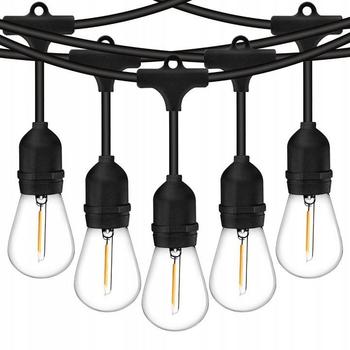 Girlanda ogrodowa łańcuch świetlny 5m 10xE27 IP44 bez żarówek