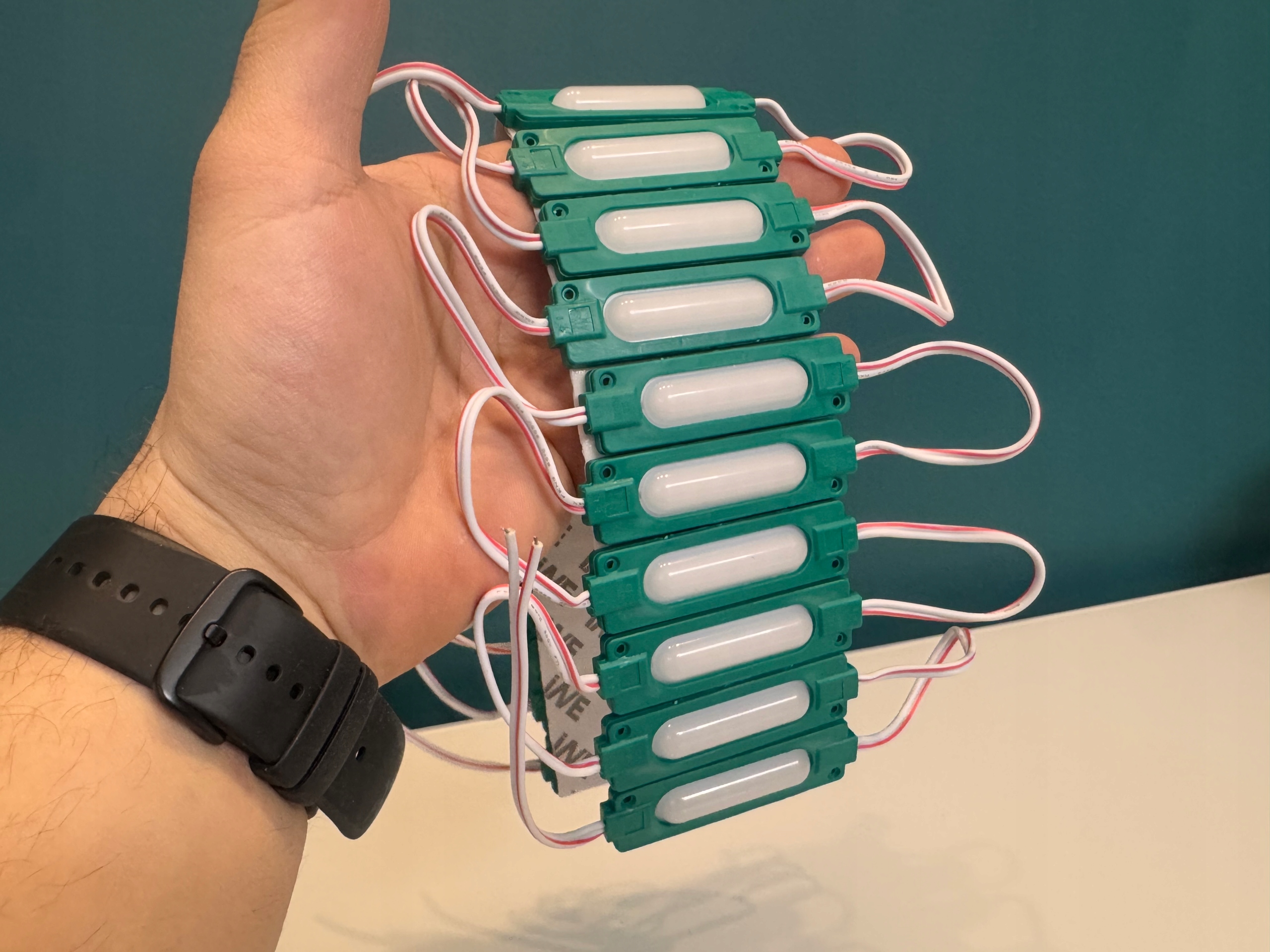 Moduł LED COB 12V IP67 wodoodporny zielony 2,5W - obrazek 2