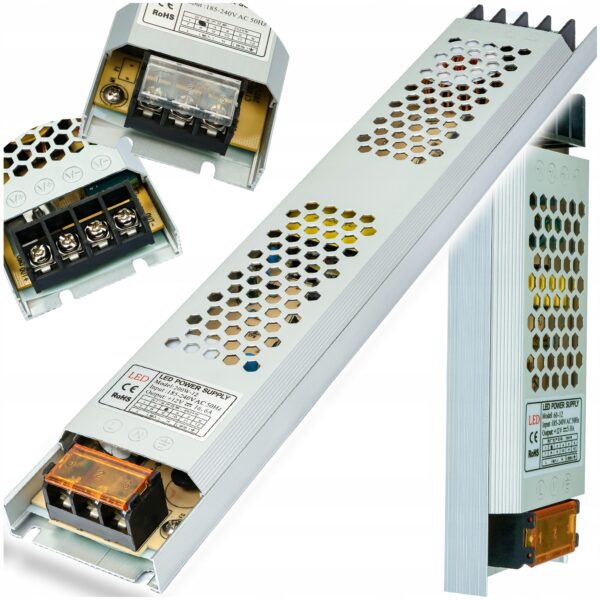 Zasilacz LED 12V 300W SLIM Transformator do Taśm LED
