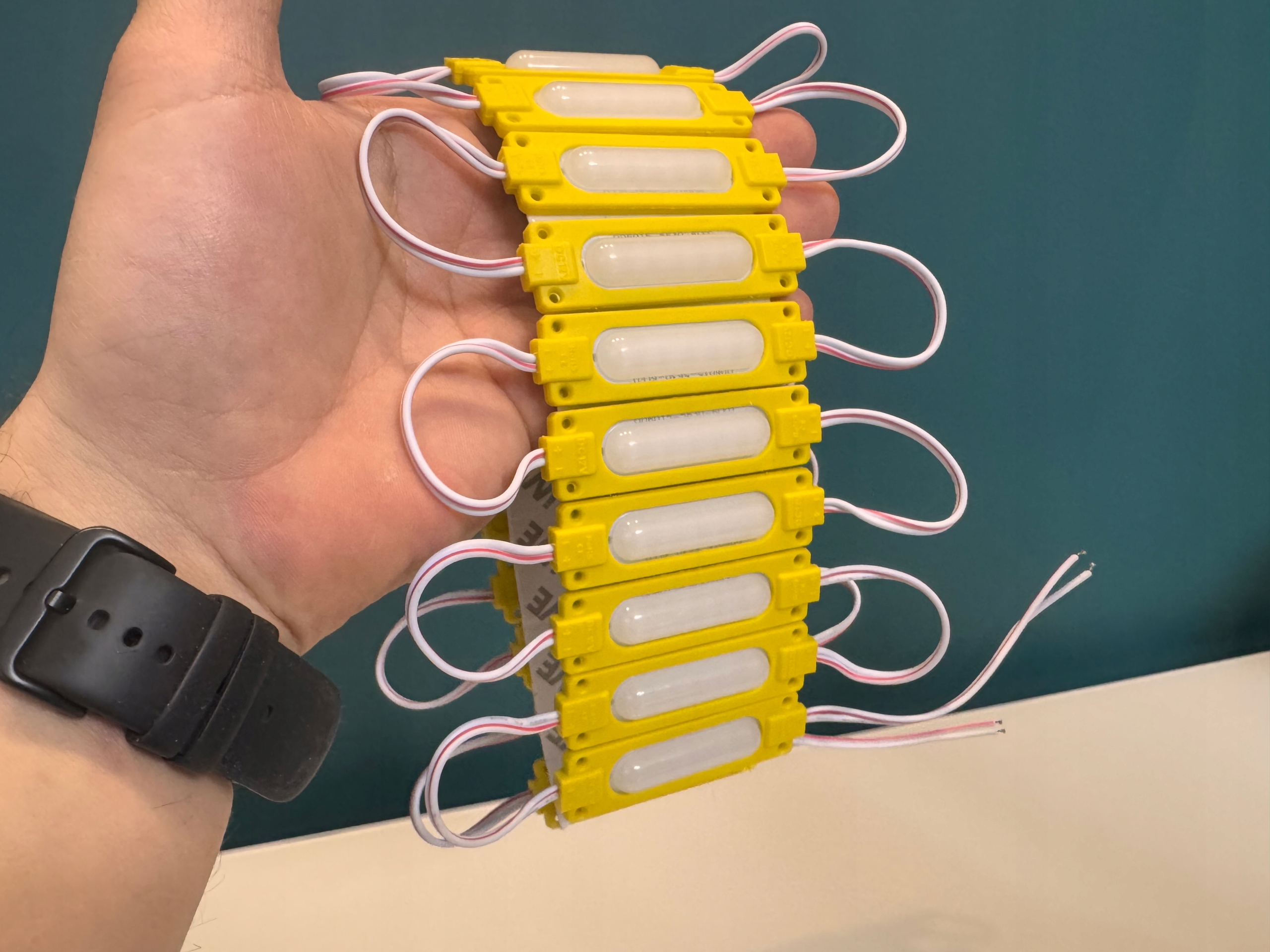 Moduł LED COB 12V IP67 wodoodporny żółty 2,5W - obrazek 2