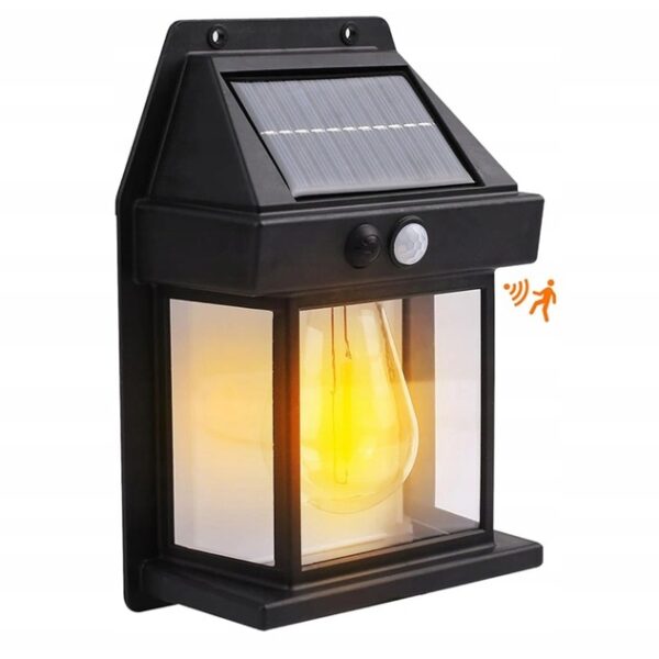 Lampa solarna LED z czujnikiem ruchu i zmierzchu E27 IP44