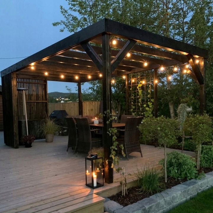 Girlanda ogrodowa łańcuch świetlny 5m 10xE27 IP44 bez żarówek - obrazek 6