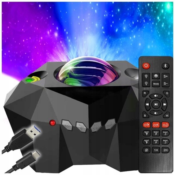 Projektor gwiazd LED zorza polarna księżyc lampka nocna