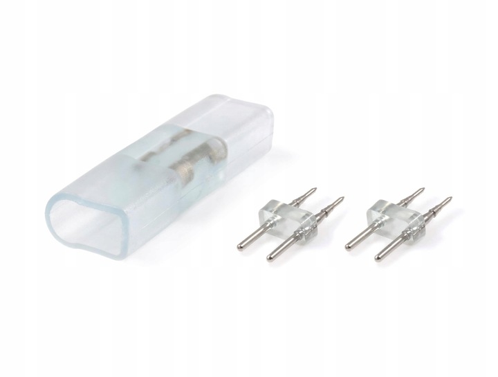 Złączka prosta do neon LED flex 2 PIN 230V jednostronna - obrazek 2