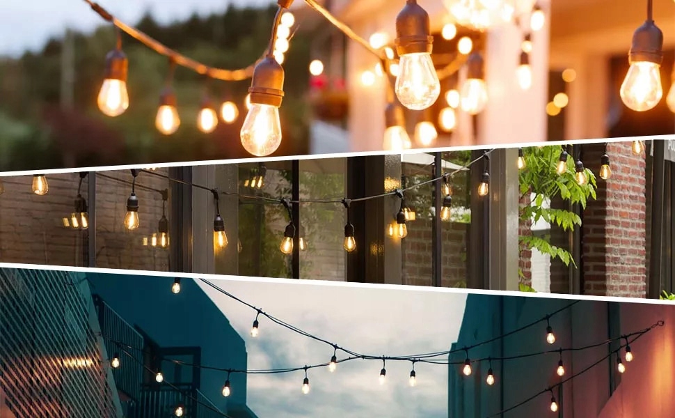 Girlanda ogrodowa łańcuch świetlny 5m 10xE27 IP44 bez żarówek - obrazek 14