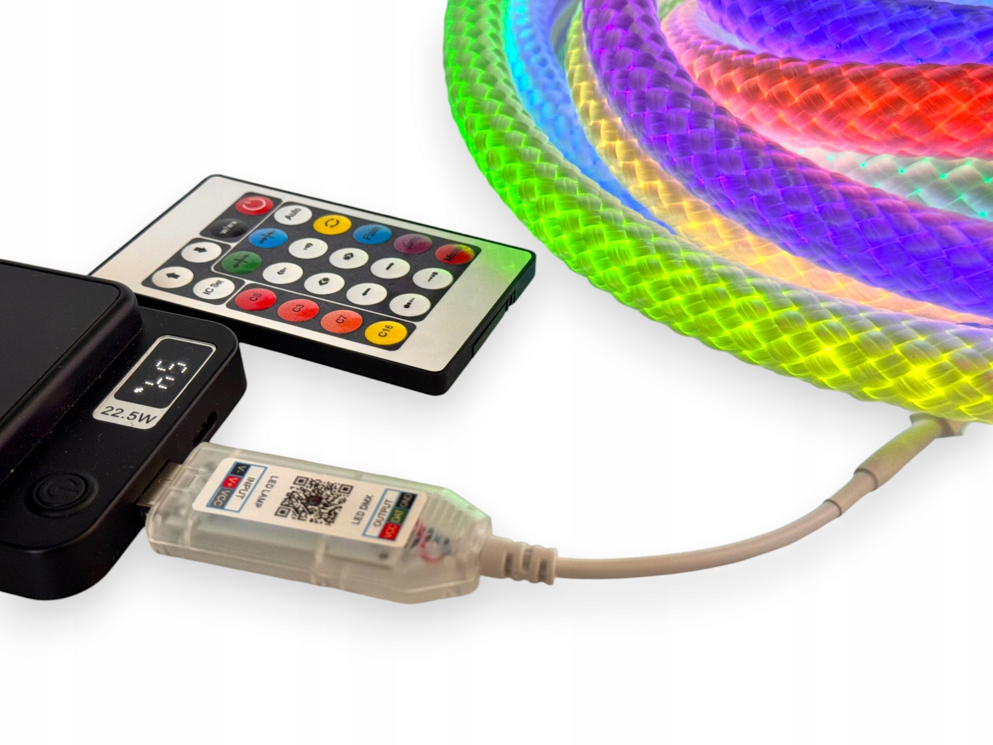 Sznur LED RGB 360° Tuba Digital 5m USB 5V IP65 - obrazek 8