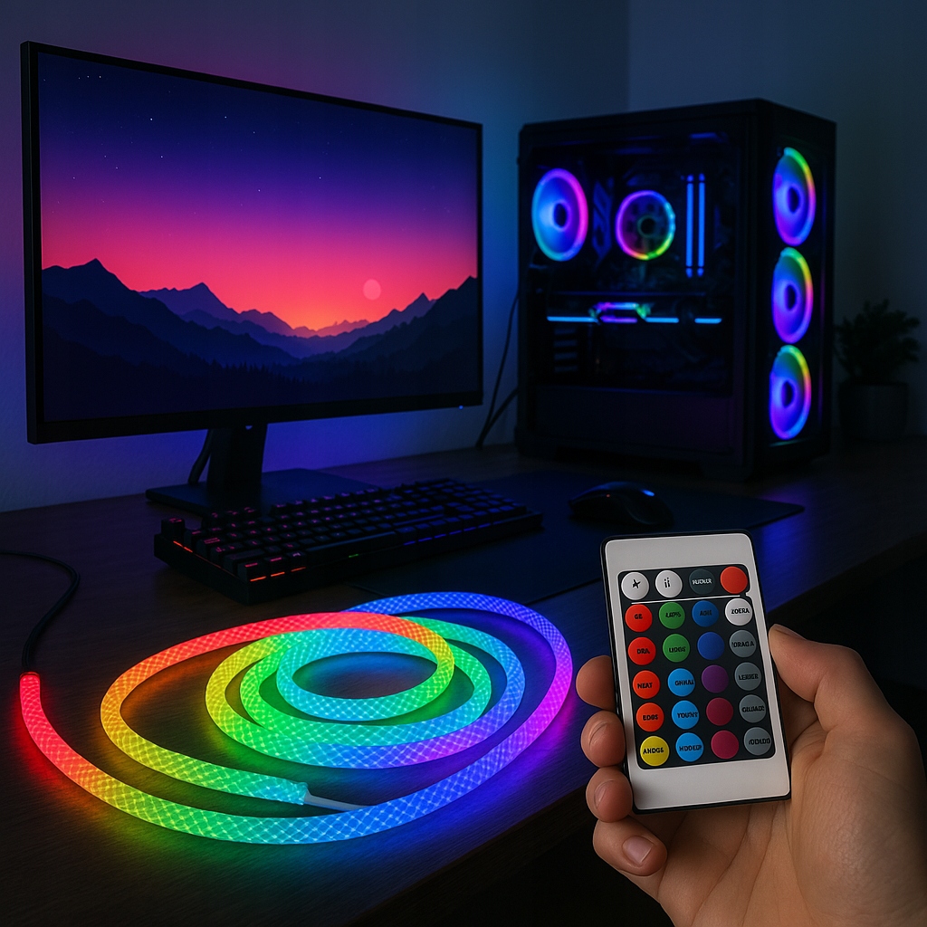 Sznur LED RGB 360° Tuba Digital 5m USB 5V IP65 - obrazek 5
