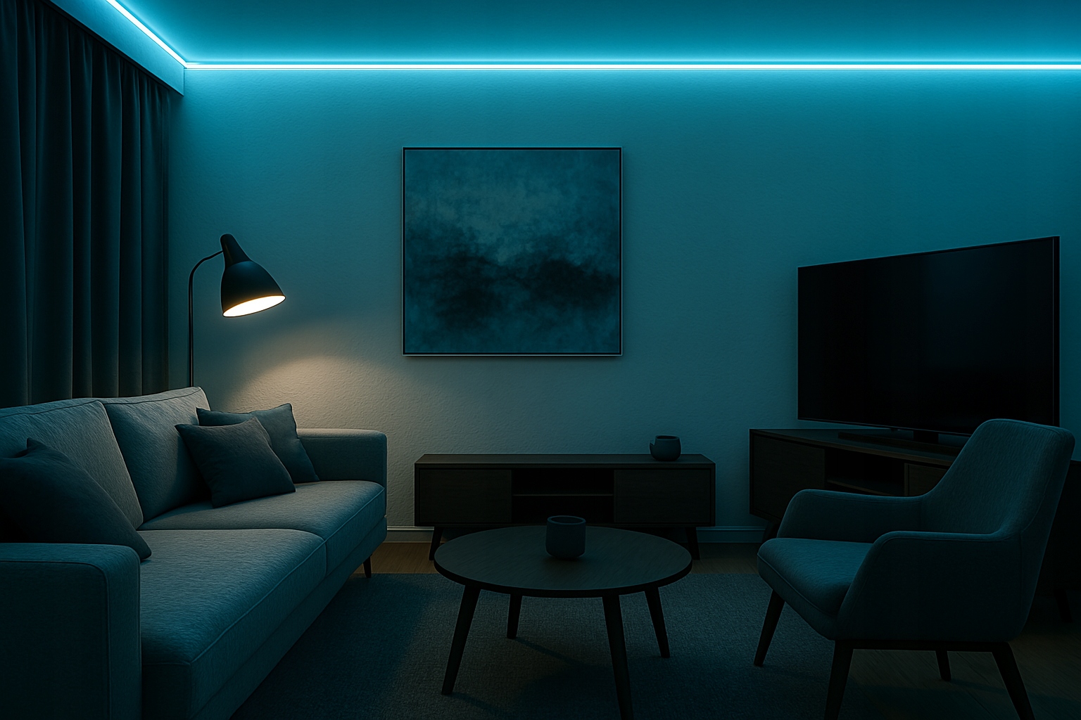 Neon LED Flex 12V Ice Blue cięta co 2,5 cm - obrazek 10