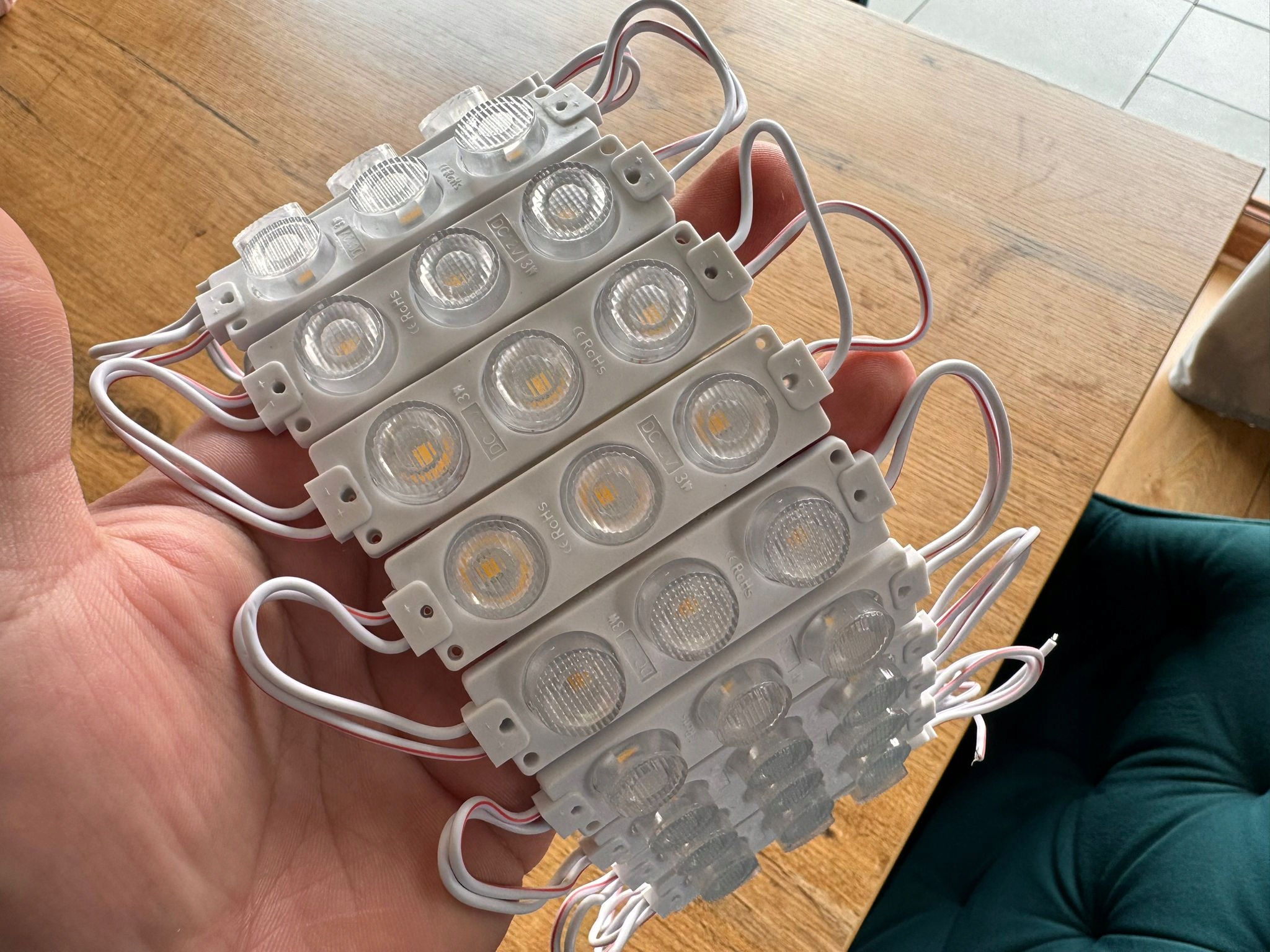 Moduł LED SMD 12V Punktowy IP65 3W Ciepły - obrazek 4