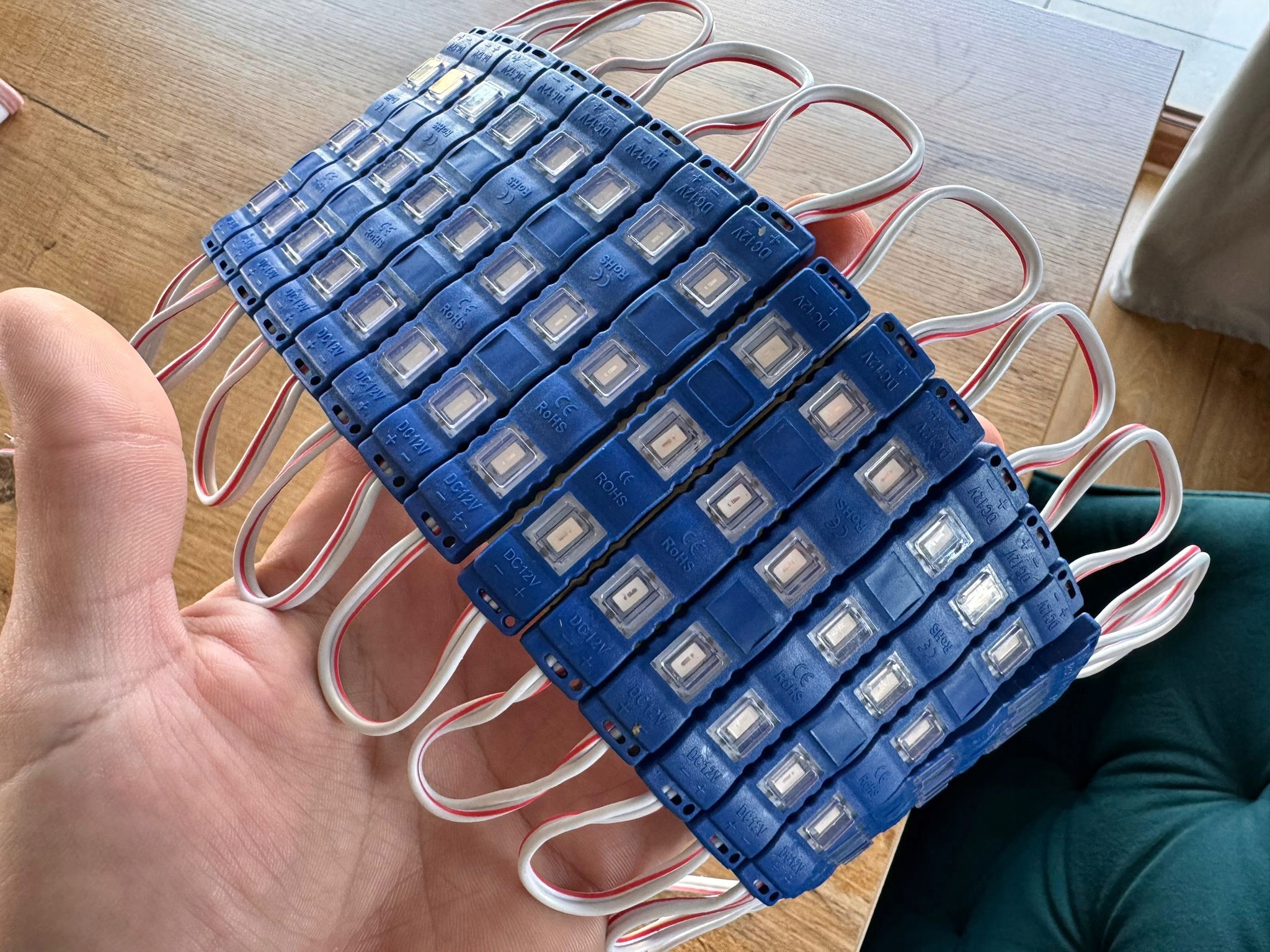 Moduł LED SMD 12V Niebieski Punktowy 0,5W IP67 - obrazek 6