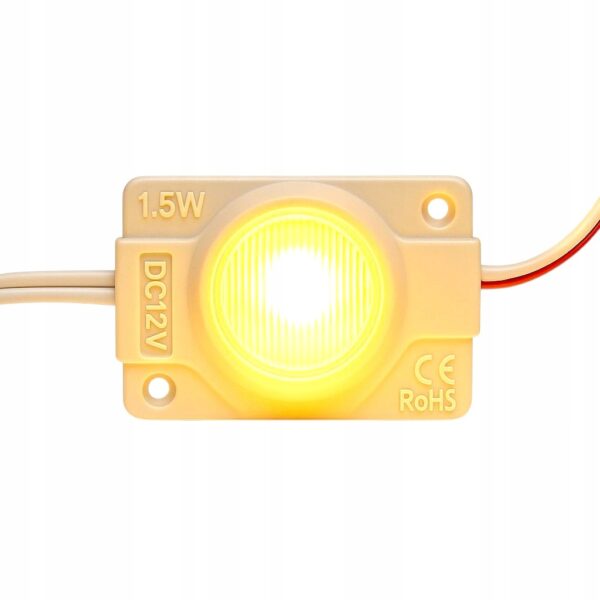 Moduł LED Biały Ciepły SMD 12V 1,5W IP65 – Jednopunktowy
