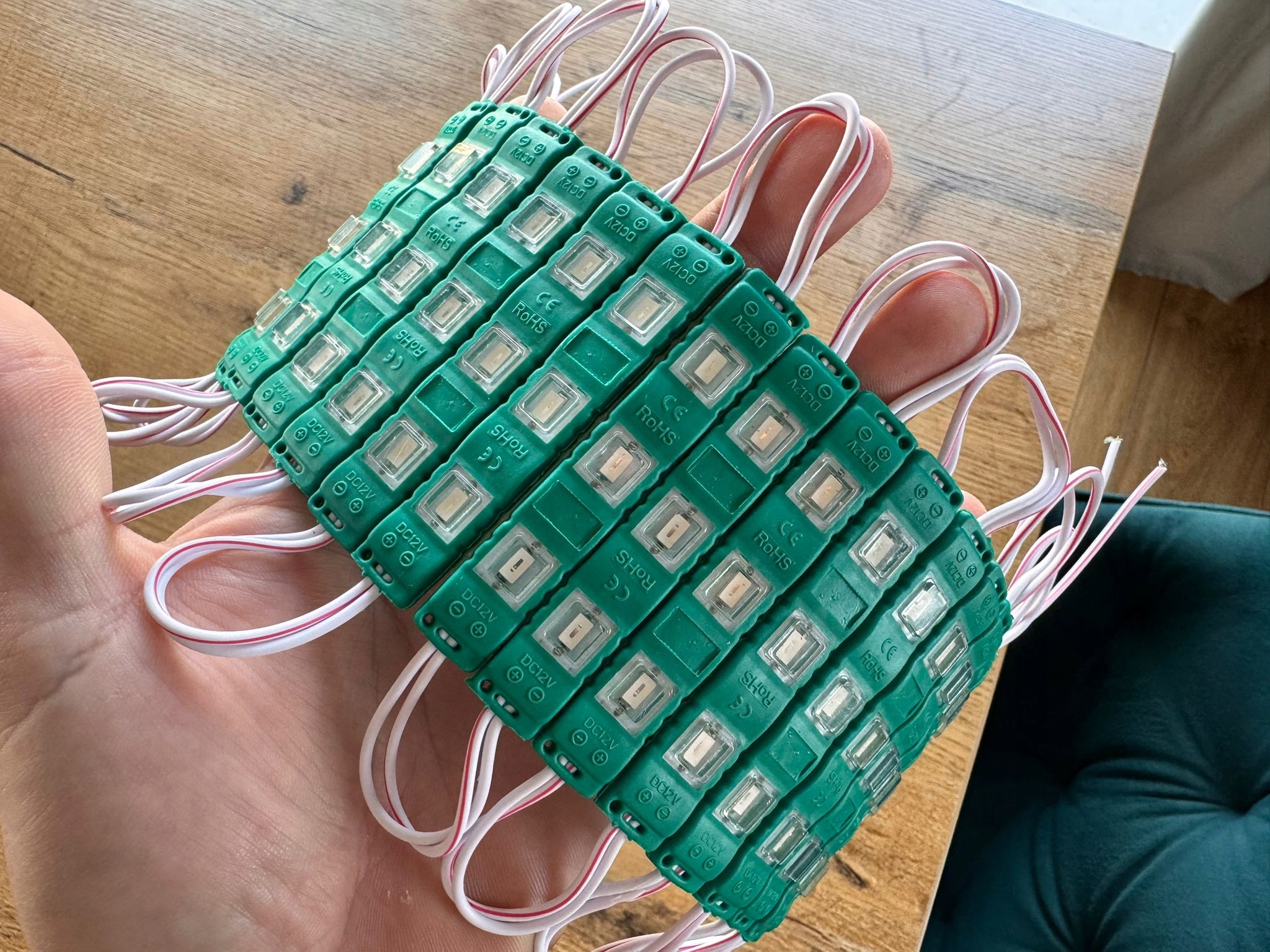 Moduł LED SMD 12V Punktowy Zielony 0,5W IP67 Wodoodporny - obrazek 4