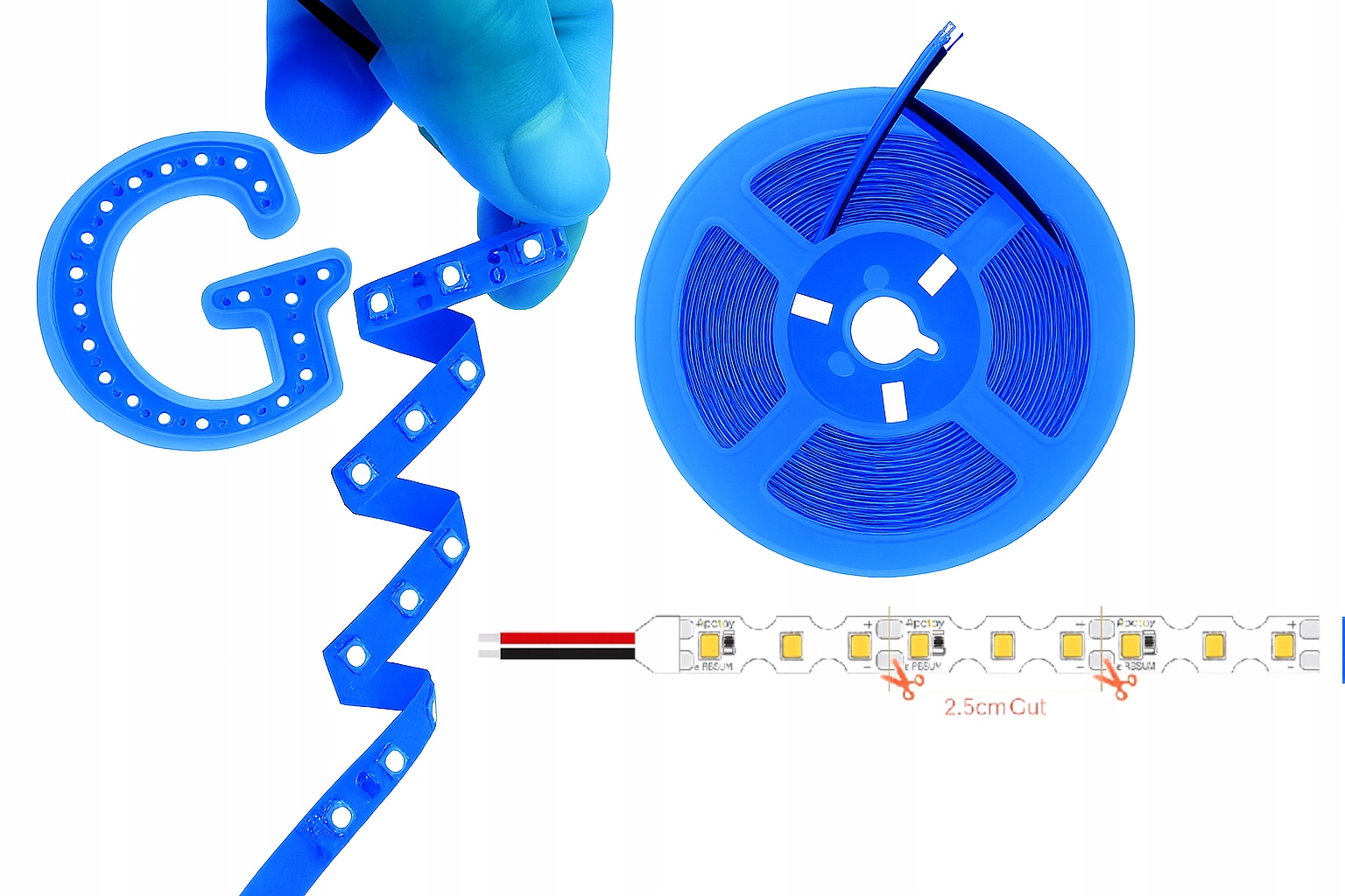 Taśma LED S-Shape 12V 10m Niebieska – elastyczna dekoracyjna