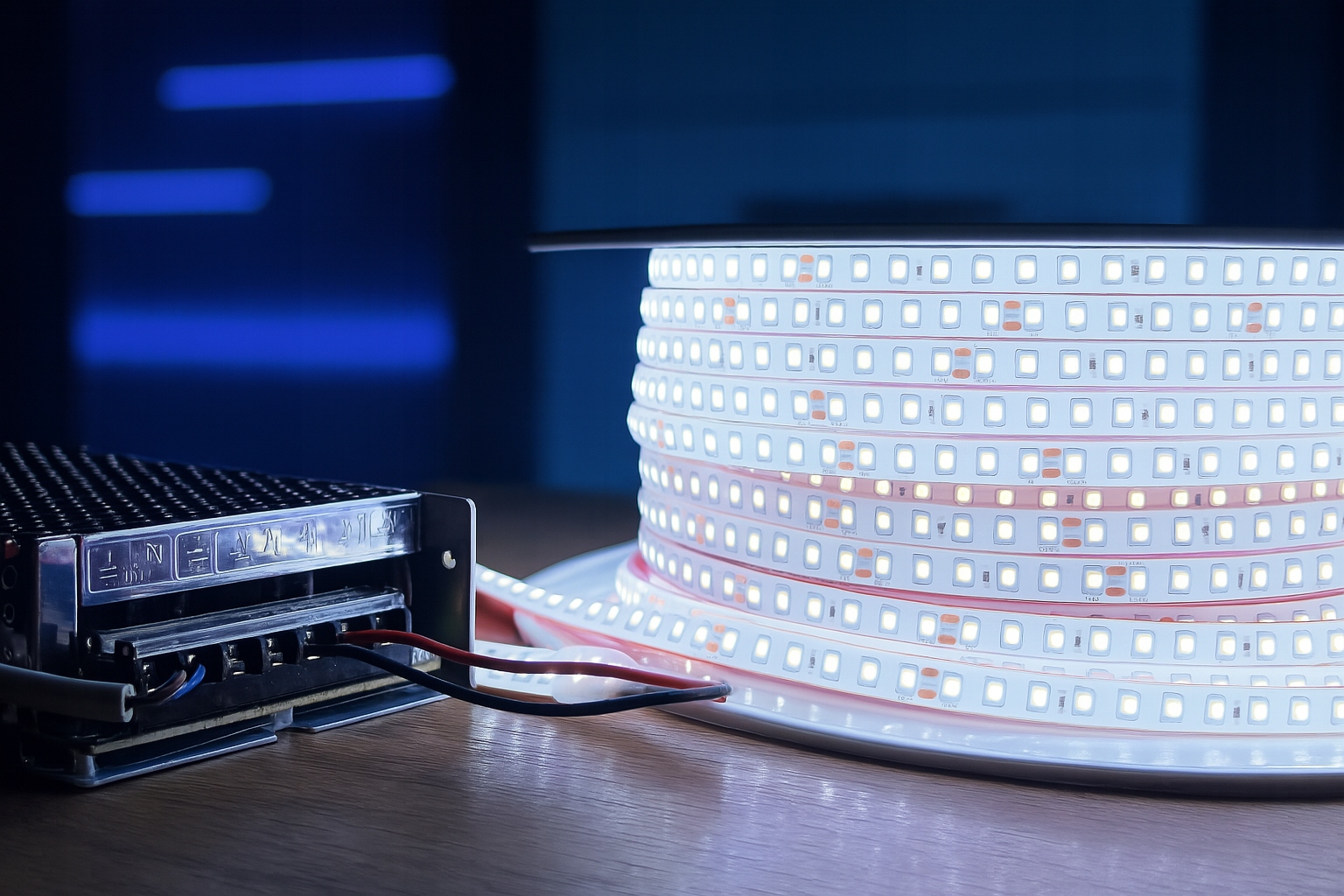 Taśma LED 2835 24V IP68 Zimna 6000K cięta co 5 cm - obrazek 4