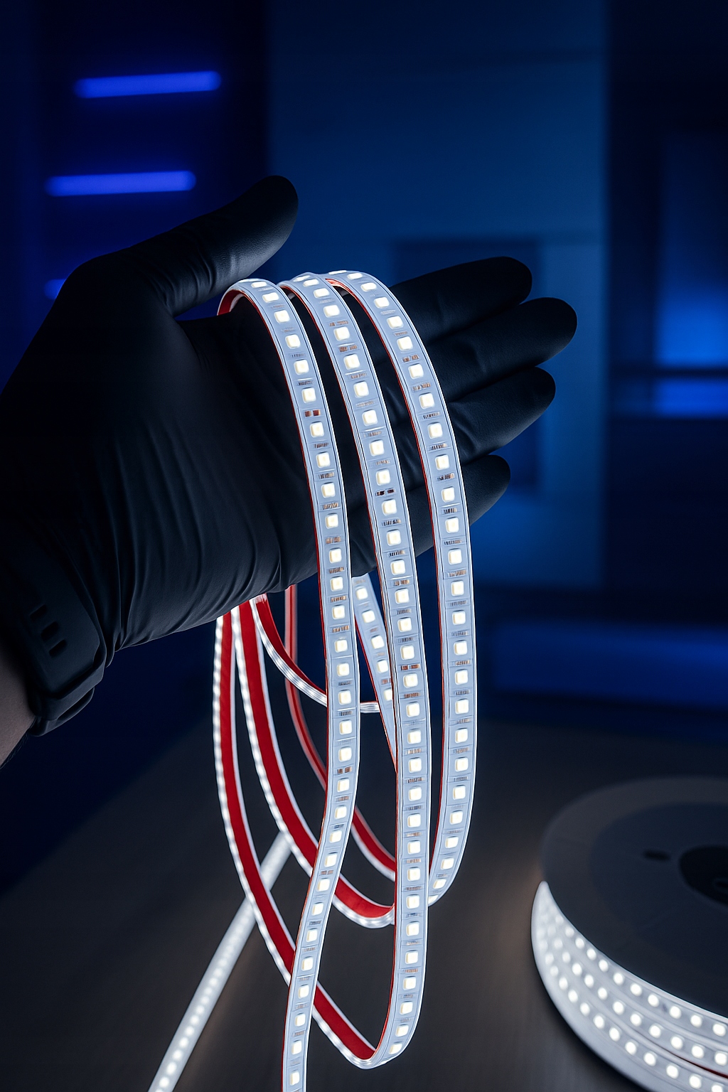 Taśma LED 2835 24V IP68 Zimna 6000K cięta co 5 cm - obrazek 8