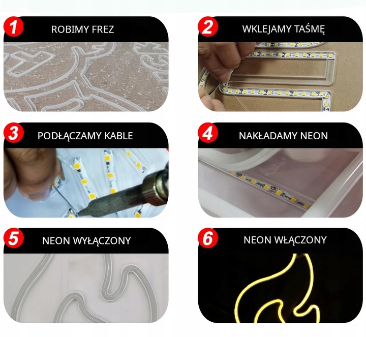 Neon Frez 6mm Ice Blue Lodowy – osłona silikonowa LED 9x8mm - obrazek 7