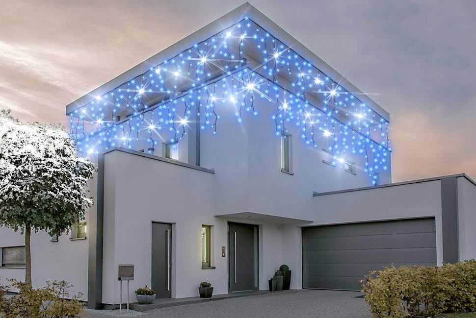 Kurtyna LED sople 440 niebieskie flash IP44 31,7 m - obrazek 9