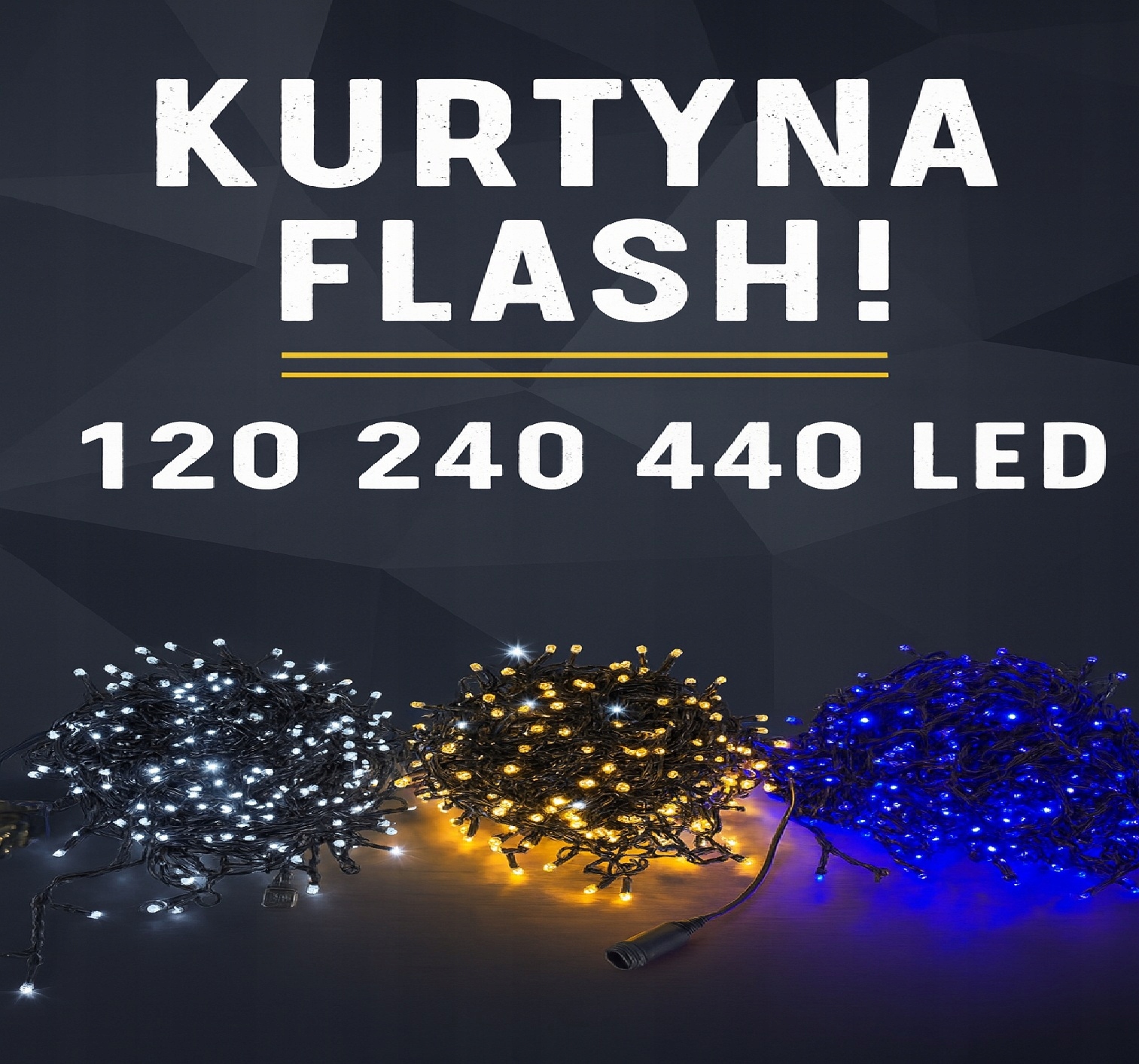 Kurtyna LED sople 240 niebieskie flash IP44 15,6 m - obrazek 12