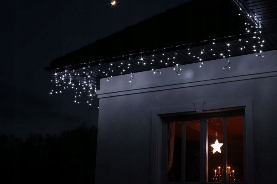 Kurtyna LED sople 240 białe zimne flash IP44 15,6 m - obrazek 11