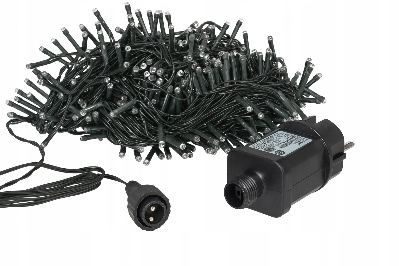 Lampki Choinkowe LED 200 Stałe Światło 15m Białe Zimne IP44 - obrazek 2