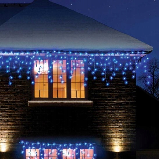 Kurtyna LED sople 240 niebieskie flash IP44 15,6 m - obrazek 11