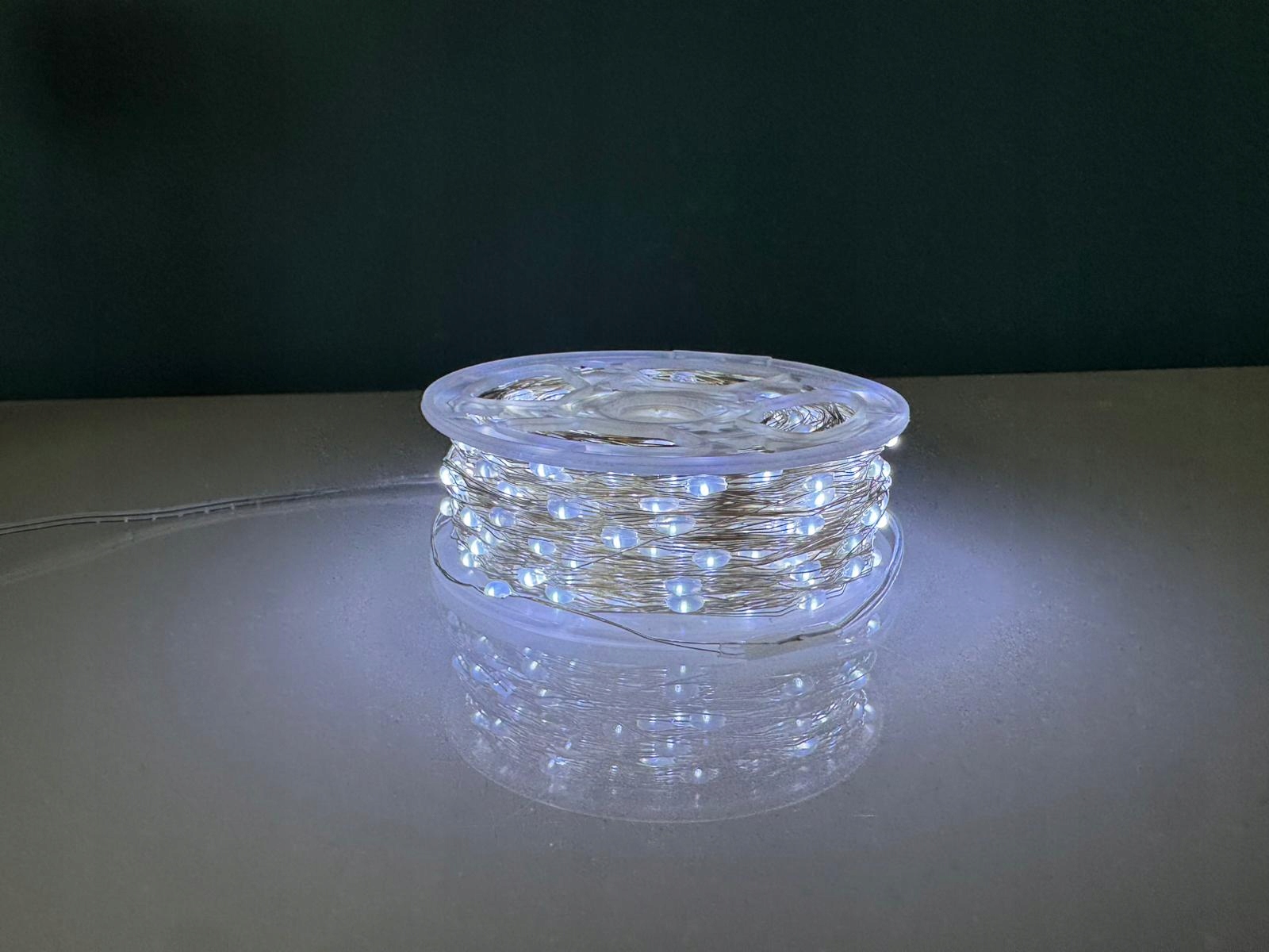 Lampki Choinkowe 500 LED Mikro Drucik 50m Biały Zimny, Pilot - obrazek 6