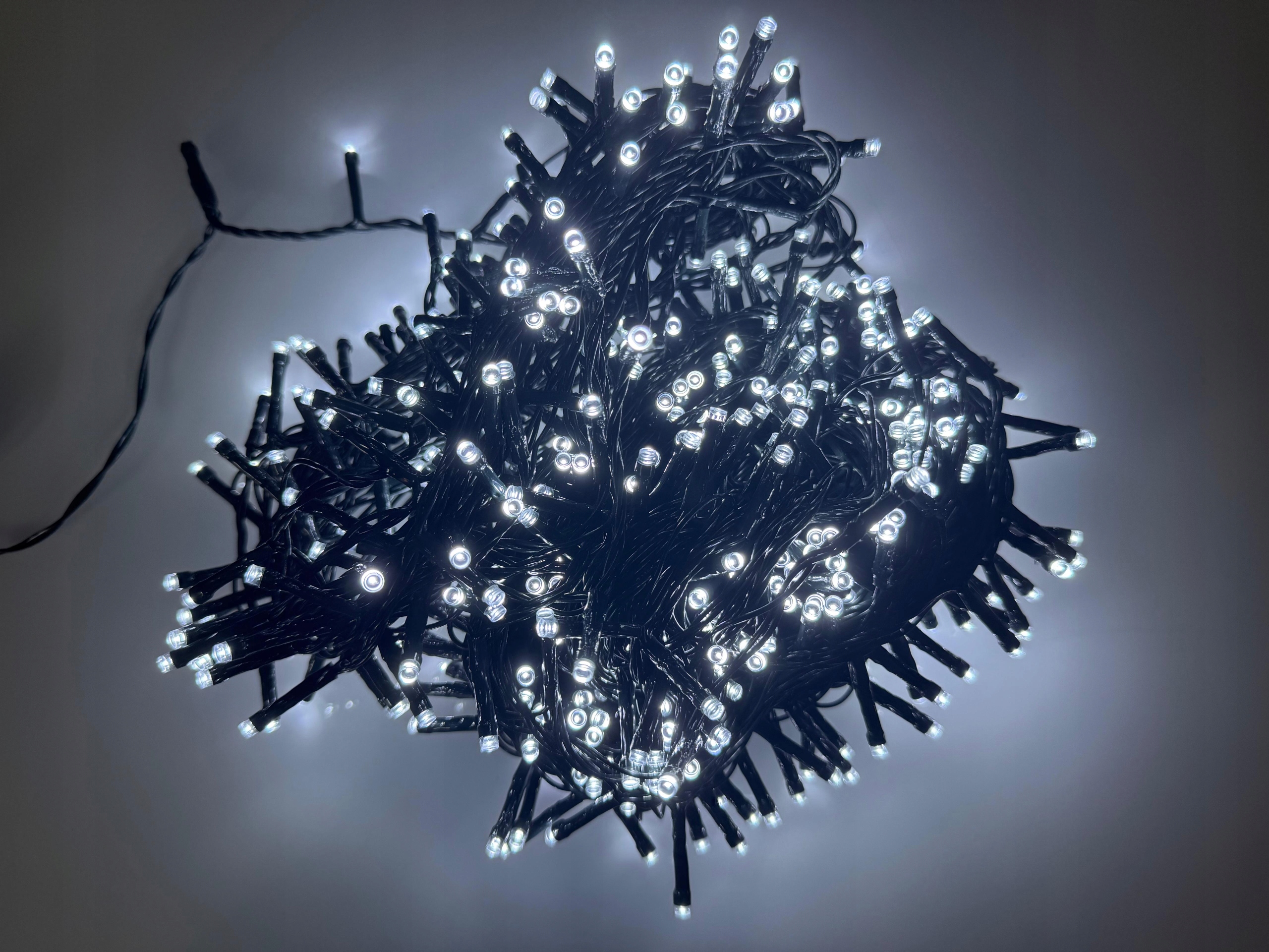 Lampki Choinkowe LED 200 Stałe Światło 15m Białe Zimne IP44 - obrazek 6