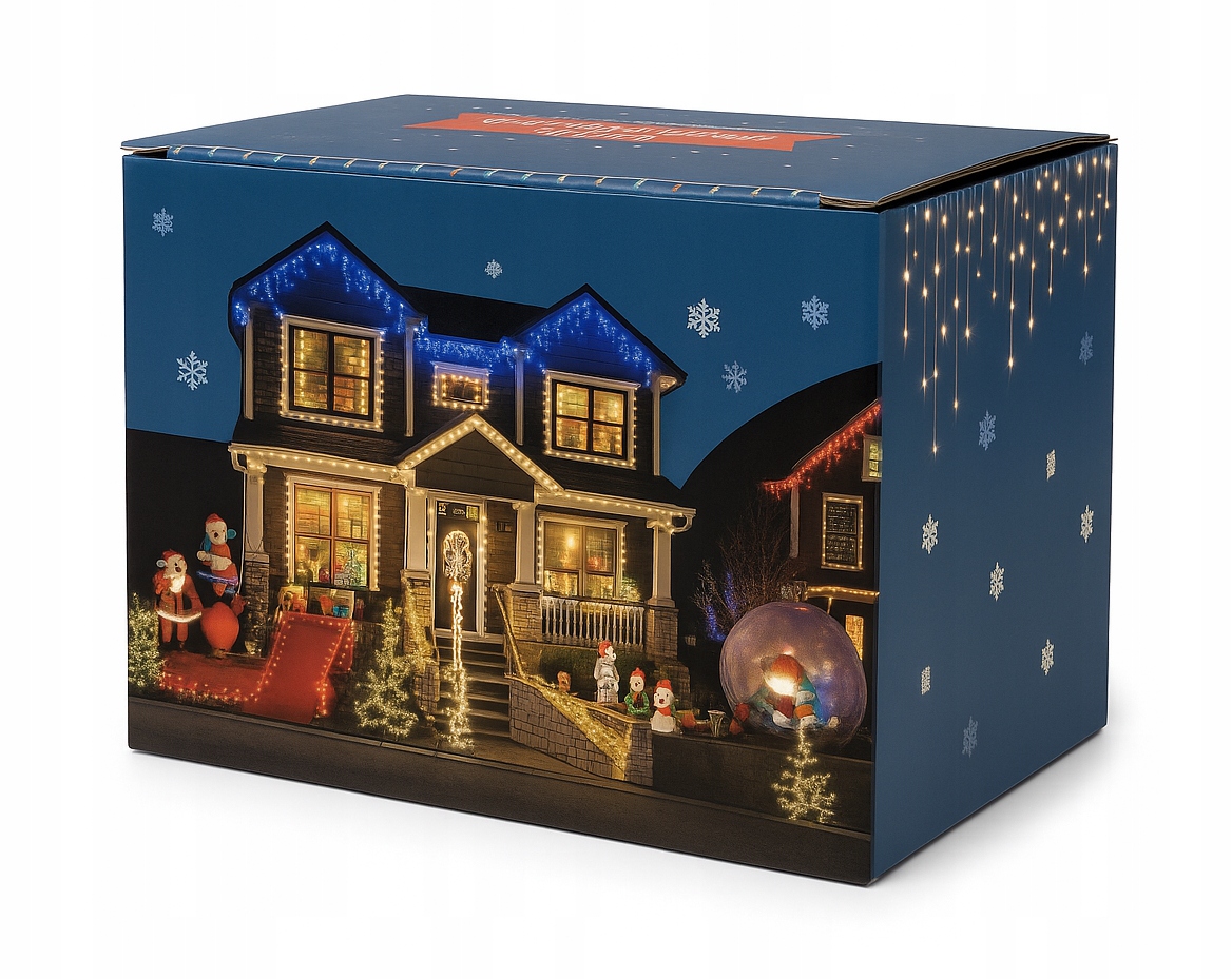 Kurtyna LED sople 240 białe zimne flash IP44 15,6 m - obrazek 16