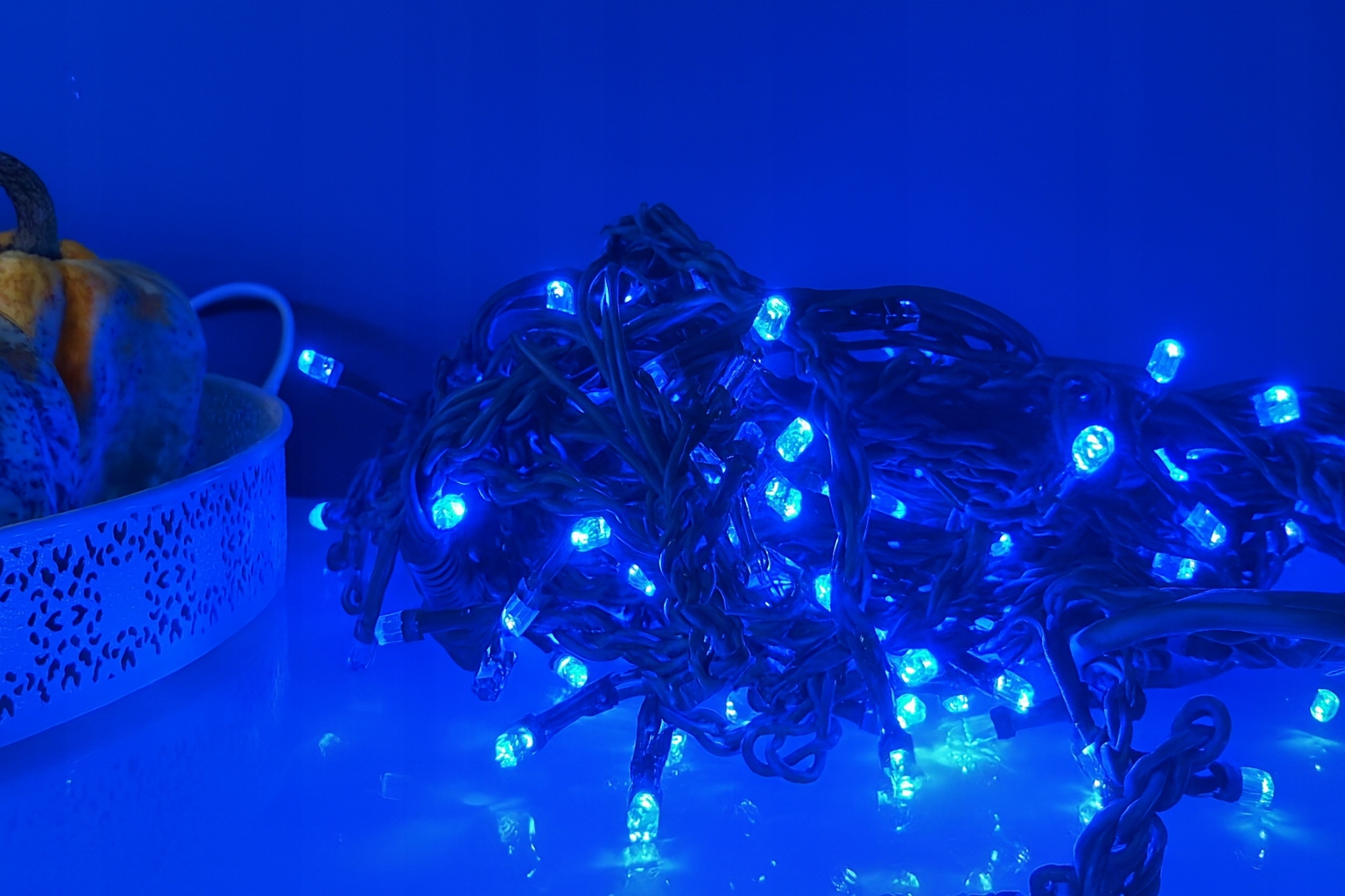 Kurtyna LED sople 240 niebieskie flash IP44 15,6 m - obrazek 5