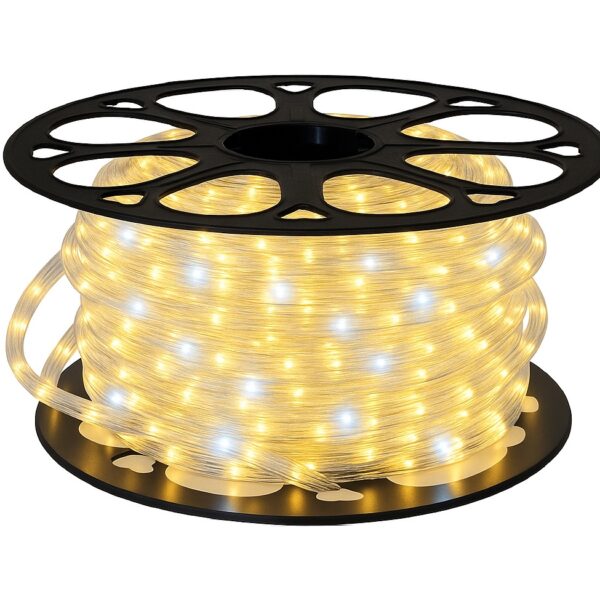 Wąż świetlny LED Flash biały ciepły 50m IP44 okrągły