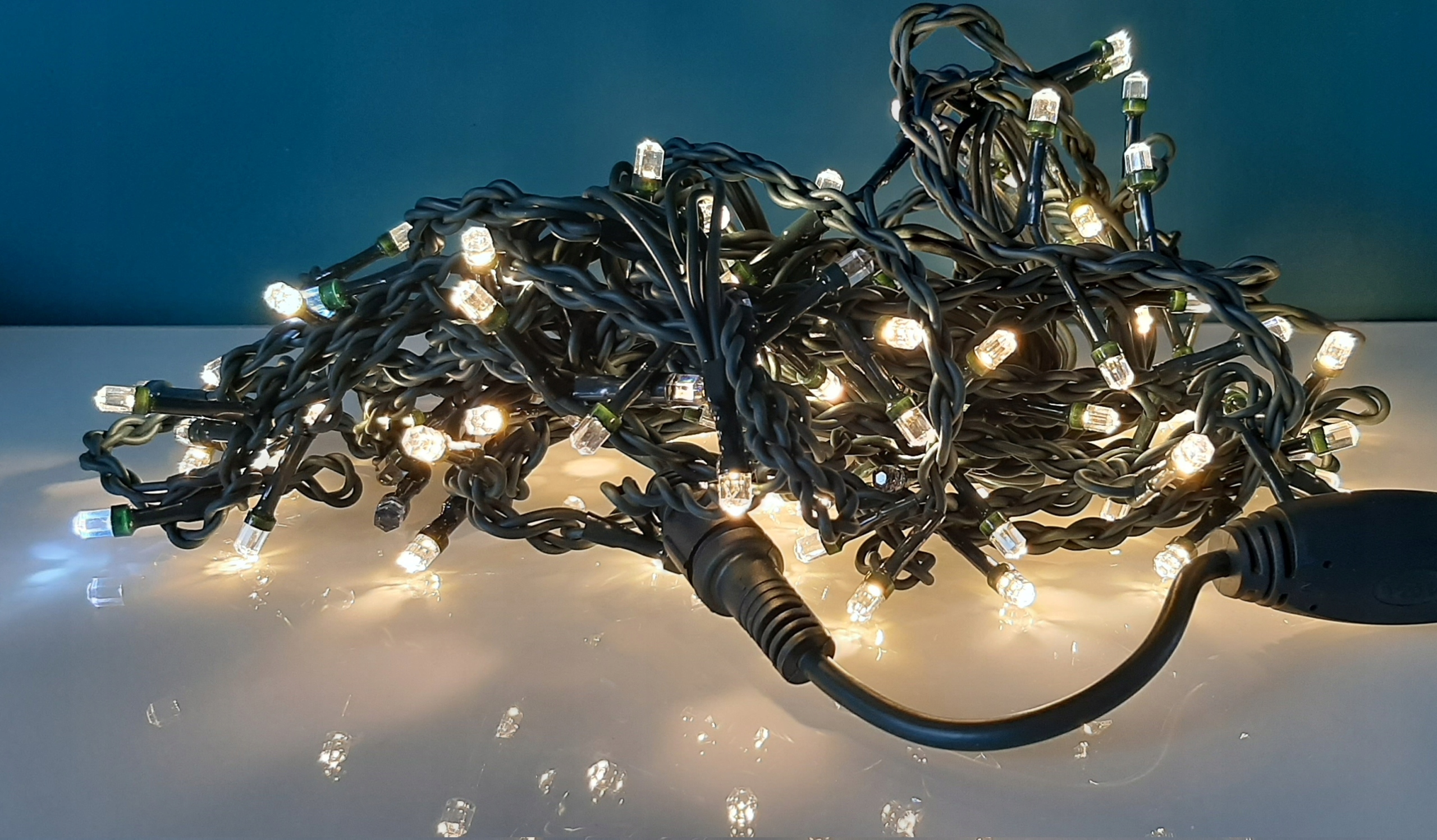 Kurtyna LED sople 240 białe ciepłe flash IP44 15,6 m - obrazek 4