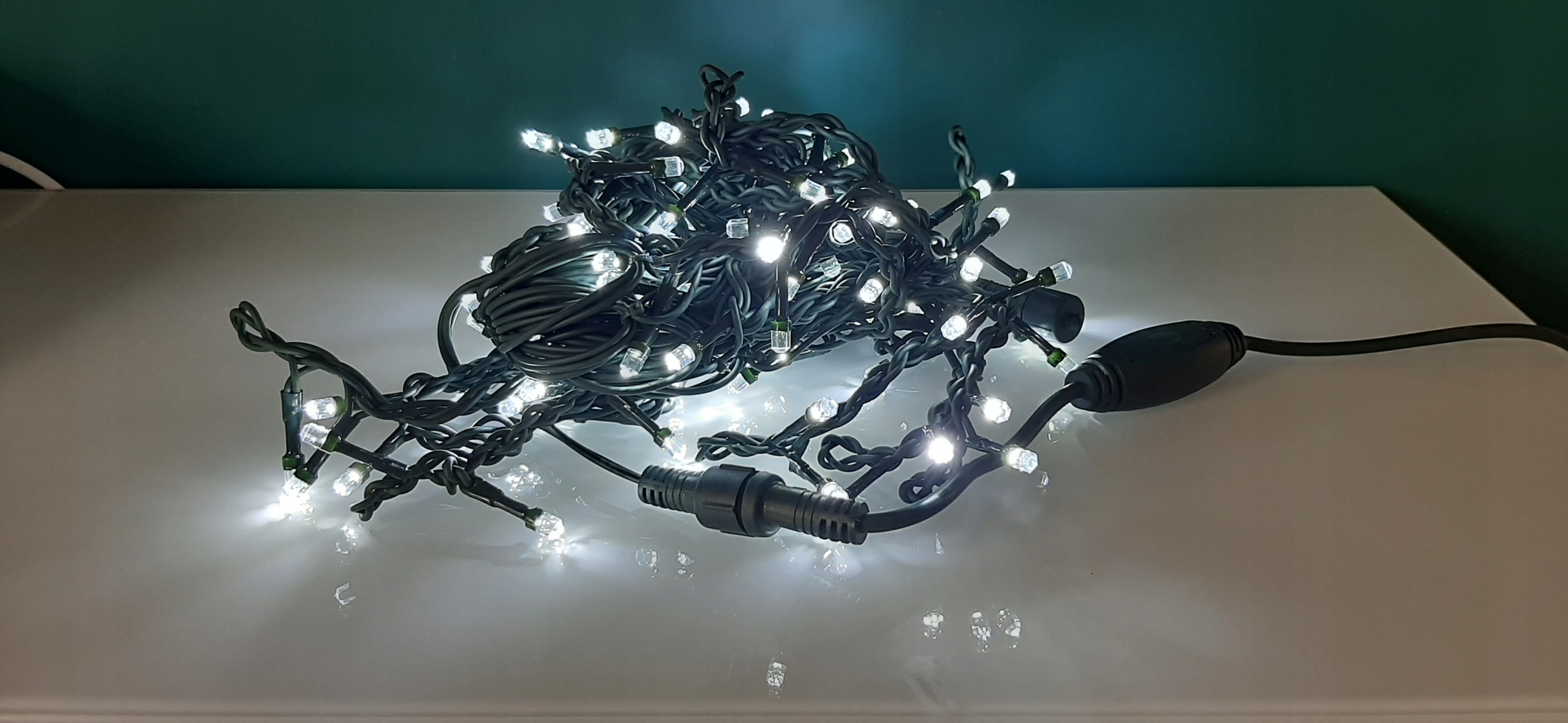 Kurtyna LED sople 240 białe zimne flash IP44 15,6 m - obrazek 6