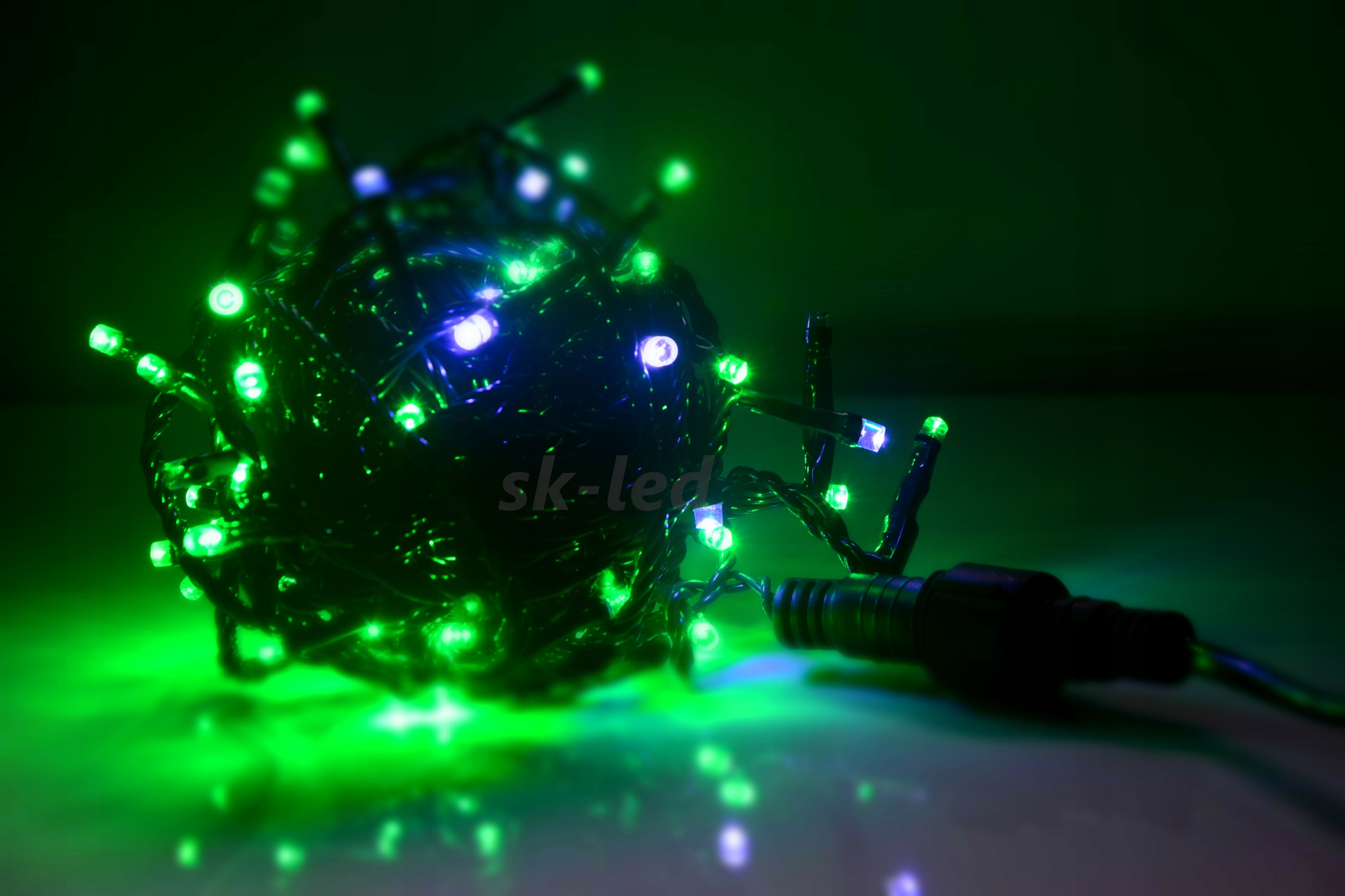 Lampki Świąteczne LED 1000 Zielone Flash 72 m IP44 - obrazek 5