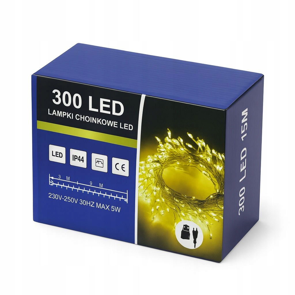 Lampki Choinkowe LED 300 Ciepłe Igiełki 12 m IP65 Pilot - obrazek 4