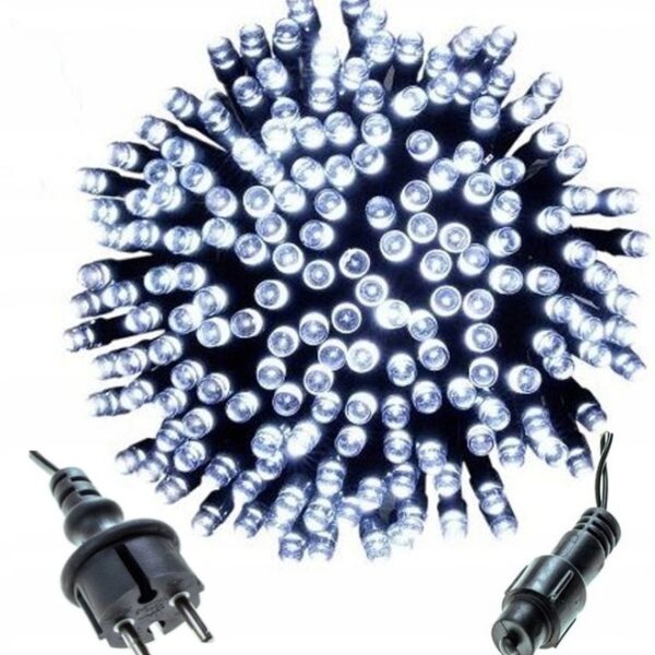 Lampki Choinkowe 500 LED 38 m Biały Zimny Stałe Światło IP44