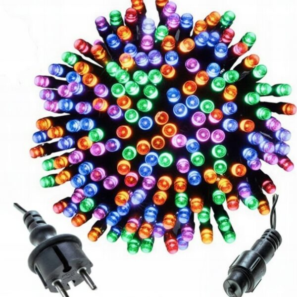 Lampki Choinkowe 300 LED 24 m Multicolor Stałe Światło IP44