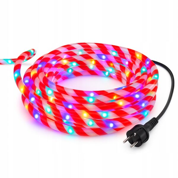 Wąż LED Cukierkowy 8 m 230 V IP44 12 Funkcji
