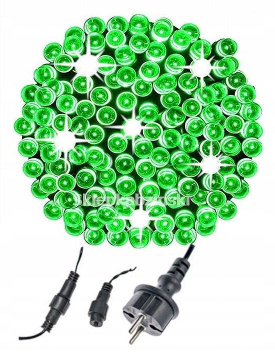 Lampki Świąteczne LED 1000 Zielone Flash 72 m IP44 - obrazek 10