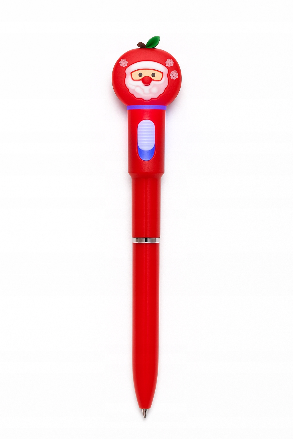 Długopis LED Świąteczny Mikołaj Czerwony