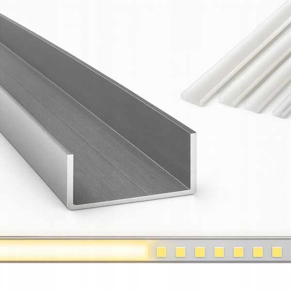 Profil aluminiowy do taśmy LED 10mm COB SMD 1 metr