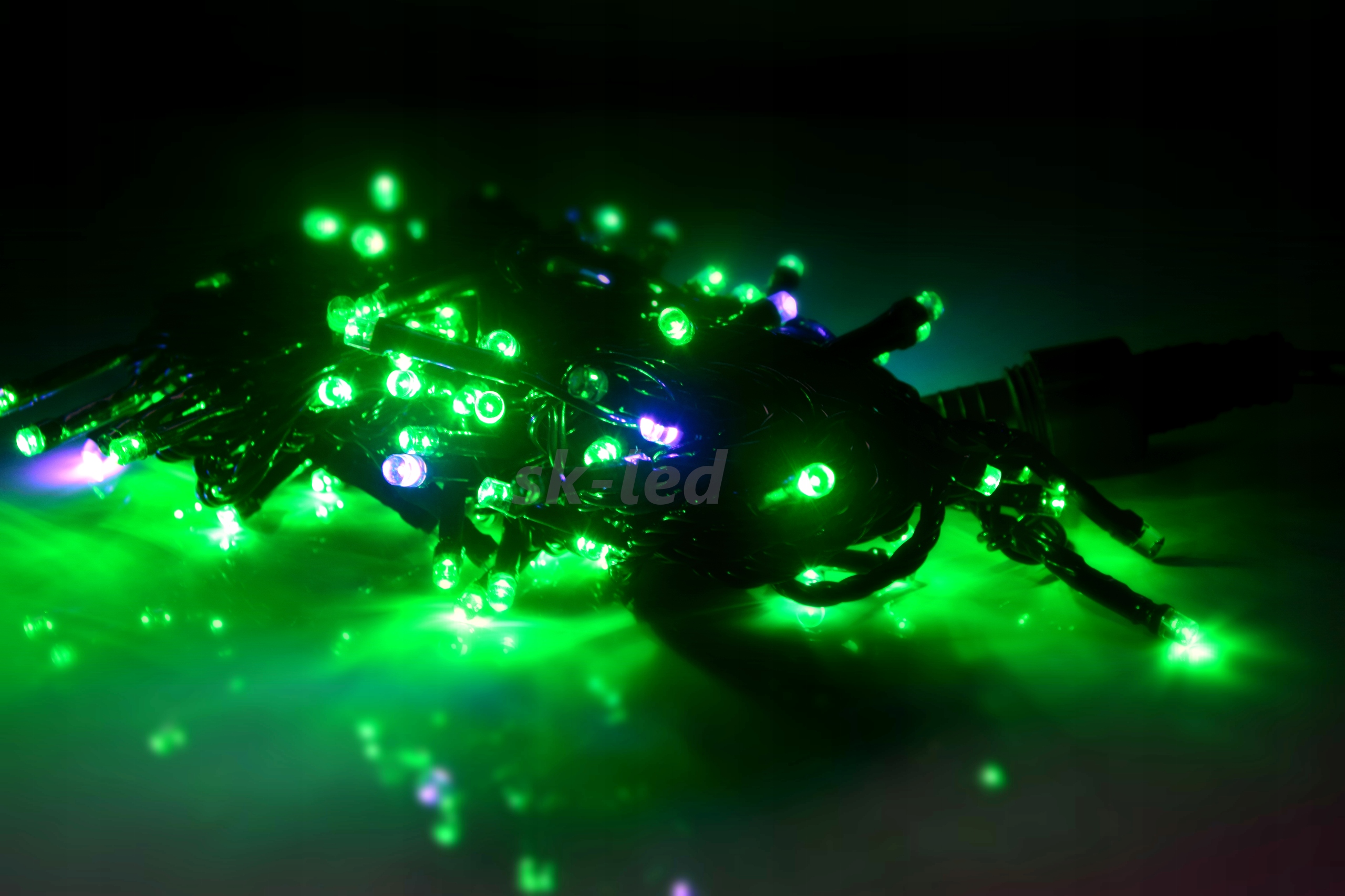 Lampki Świąteczne LED 1000 Zielone Flash 72 m IP44 - obrazek 8